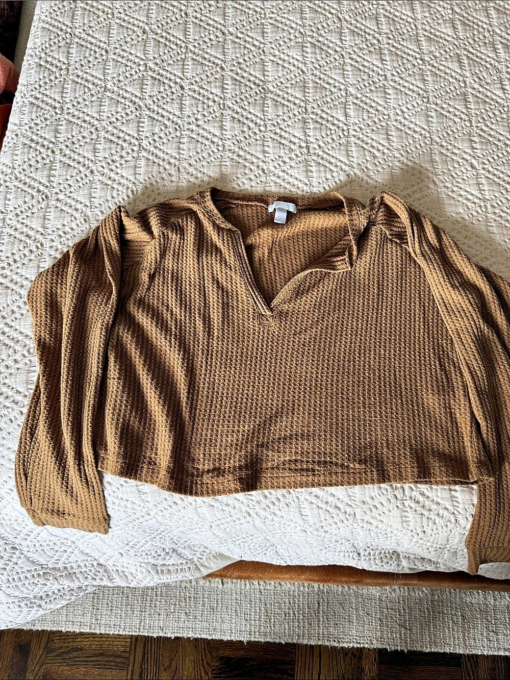 Beyond yoga Brown Cropped Sweater Like New